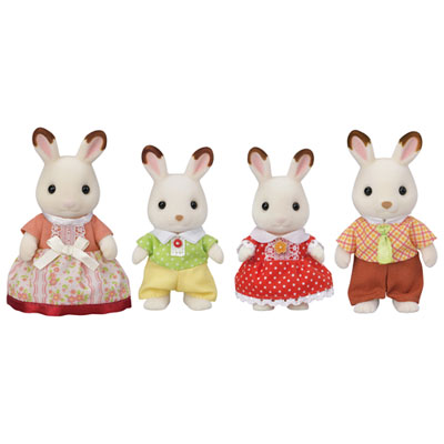 Image of Calico Critters Chocolate Rabbit Family Playset