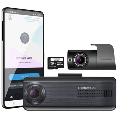 Thinkware Q200 1440p Dash Cam with Wi-Fi, GPS, & Rear Camera Dash Cam Front & Rear View Thinkware Q200