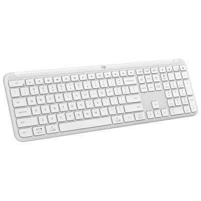 Image of Logitech K950 Signature Slim Wireless Keyboard - Off-White - English - Only at Best Buy