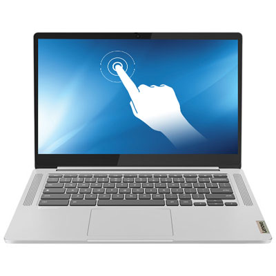 Lenovo IdeaPad Slim 3 14" Touchscreen Chromebook - Cloud Grey (MediaTek Kompanio 520/128GB eMMC/8GB RAM) Easy to use laptop