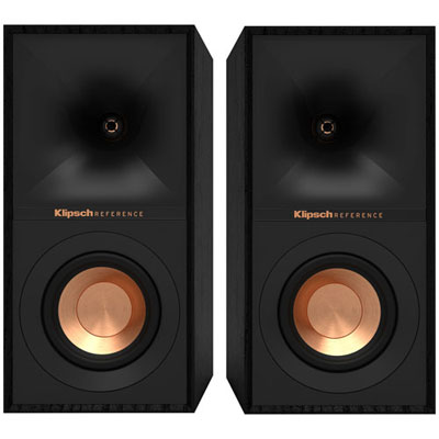 Open Box - Klipsch R40M 200-Watt Bookshelf Speaker - Pair - Black