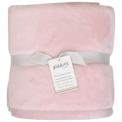 Image of Juddlies Flannel Sherpa Blanket - Pink
