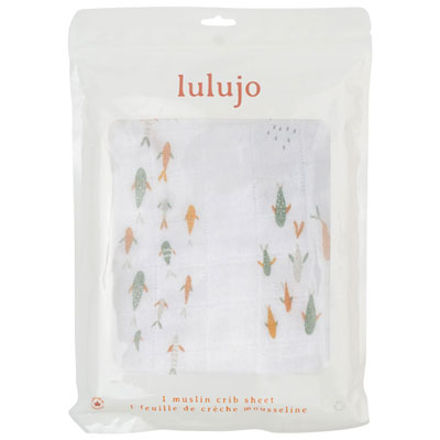 Image of Lulujo Boho Fitted Sheet - Crib - Fish