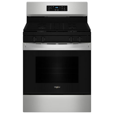 Whirlpool 3 Series 30" 5.3 Cu. Ft. Self-Clean Freestanding Gas Range (WFGS3530RS) - Stainless Steel