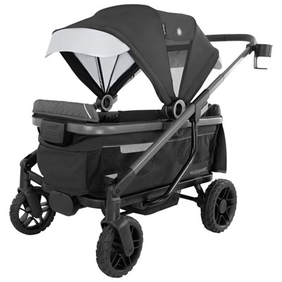 Image of Evenflo Shyft Rideshare Double Stroller Wagon - Sterling Black