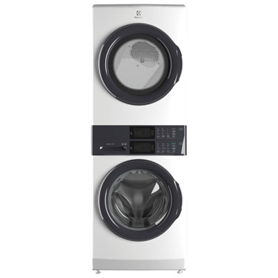 Electrolux 5.1 Cu. Ft. Electric Washer & 8 Cu. Ft. Dryer Laundry Tower (ELTE730CAW) - White Washer does clean well