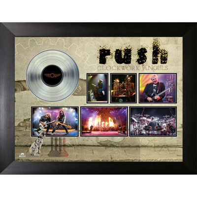 Image of Frameworth The Rush: Clockwork Angels Tour Platinium LP Framed Canvas