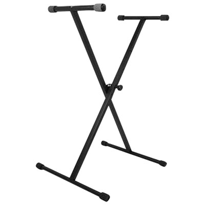 On-Stage Single Braced X-Style Keyboard Stand (KS7190-E) - Black