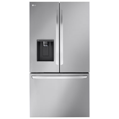 LG 36" 31 Cu. Ft. French Door Refrigerator with Water & Ice Dispenser (LRFXS3106S) - Stainless Steel The energy-efficient LED lighting inside makes it easy to find what I need, and the adjustable shelves provide flexibility for larger items