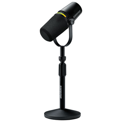 Shure MV7+-K XLR/USB-C Dynamic Microphone with Stand - Black Shure-MV7+ Microphone- BEST purchase ever!!!