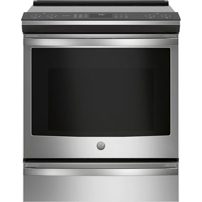 "Open Box -GE Profile 30"" 5.3 Cu Ft True Convection 5-Element Slide-In Induction Range (PCHS920YMFS) - SS -Perfect Condition"