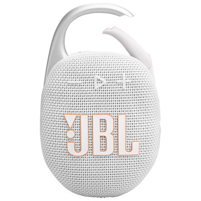 JBL Clip 5 Waterproof Bluetooth Wireless Speaker - White Best portable speaker