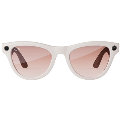 Ray-Ban | Meta Skyler Smart Glasses with AI, Photo, Video, Audio & Messaging - Warm Grey/Cinnamon Pink Super Cool Smart Glasses!!