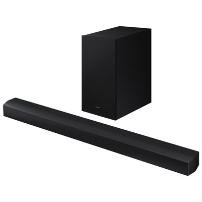 Samsung HW-B550D/ZC 3.1 Channel Sound Bar with Wireless Subwoofer Practically all my devices are samsung brands ranging from cell phone to TV to AC and more, there is nothing about samsung that I don't love, samsung seems to amazes me every time they manufacture/introduces a new brands