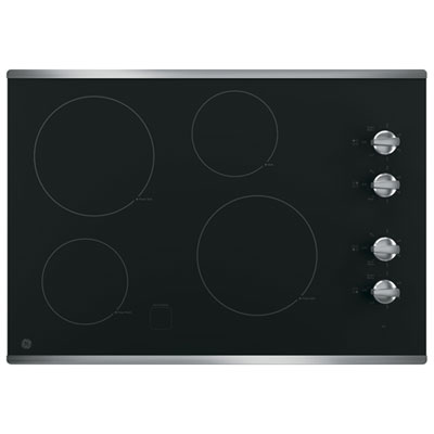 Image of GE 30   4-Element Electric Cooktop (JP3030SWSS) - Stainless Steel