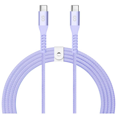 Câble Tissé Usb-C À Usb-C De 1,2 M (3,9 Pi) Vibrance De Logiix (Lgx-13762) - Lavande