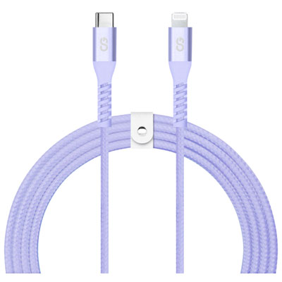 LOGiiX Vibrance 1.2m (3.9 ft.) Braided USB-C to Lightning Cable (LGX-13763) - Lavender