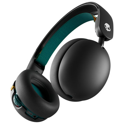 Skullcandy Grom Wireless Over-Ear Sound Isolating Bluetooth Kids Headphones - Black Verdigris Comfy headphones for kids