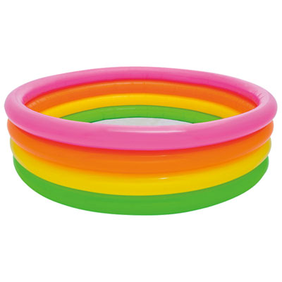 Intex Sunset Glow Inflatable Round Kiddie Pool - 5.5ft x 18in I love the bright colors of the sunset glow pool