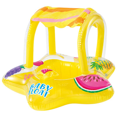 Intex Inflatable Kiddie Float with Sunshade - Yellow