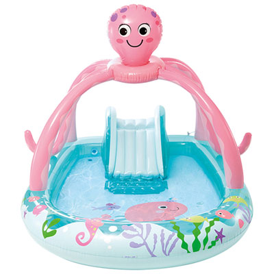 Centre De Jeu Gonflable Friendly Octopus D'intex Avec Piscine, Glissade Et Pulvérisateur D'eau