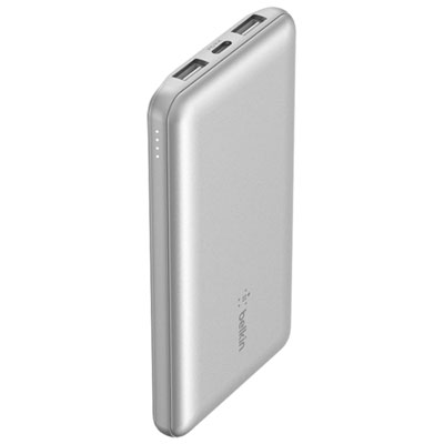 Belkin BoostCharge 10000 mAh USB-A/USB-C 15W PD Power Bank - Silver I received this free Belkin Power Bank from Influenster! Ive never been one to enjoy power banks since they take foreve to charge my devices