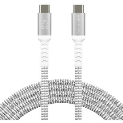 Câble Tissé Usb-C À Usb-C De 2,5 M (8 Pi) De Dbramante1928 (Db-Cb25Ccgru511) - Blanc