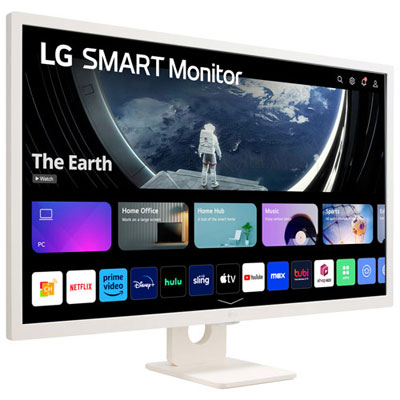 Open Box - LG Smart Monitor 32" FHD 60Hz IPS Monitor (32SR50F) - White