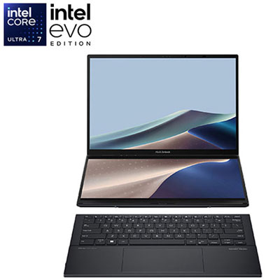 Open Box - ASUS Zenbook DUO 14" OLED Touchscreen Laptop - Grey (Intel Core Ultra 7 EVO/16GB RAM/1TB SSD) - En