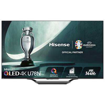 Hisense 55" 4K UHD HDR Mini LED QLED Smart Google TV (55U78N) - 2024 Love the brightness and contrast