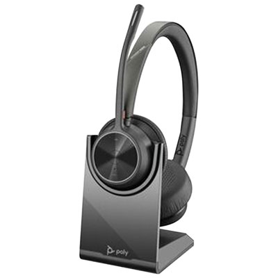 HP Poly Voyager 4320 On-Ear Noise Cancelling Bluetooth Headset - Black