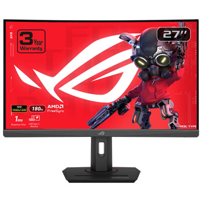 ASUS ROG Strix 27" QHD 180Hz 1ms GTG Curved VA LED Gaming Monitor (XG27WCS) - Black Works great i love it best monitor ive bought in a while