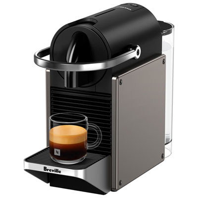 Nespresso Pixie Pod Espresso Machine - Titan Purchased on sale for an amazing  prize from Best Buy