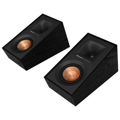 Open Box - Klipsch R40SA 200-Watt Bookshelf Speaker - Pair - Black