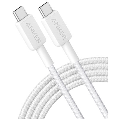 Anker 322 Braided 1.8m (6 ft.) 60W USB-C/USB-C Cable (A81F6H21-5) Durable and Eco-Friendly USB-C Cable