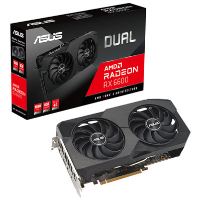 Image of ASUS DUAL AMD Radeon RX 6600 8GB GDDR6 Video Card