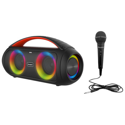 Energizer BTS258 Portable All-Weather Wireless Rechargeable Speaker with Microphone - Black