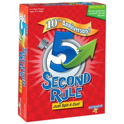 Playmonster 5 Second Rule - 10th Anniversary Edition - English Fun Game!