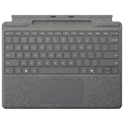 Microsoft Surface Pro Keyboard with Pen Storage for Surface Pro 13" / Pro (11th Edition) / Pro 8 / Pro 9 -Platinum -Bil