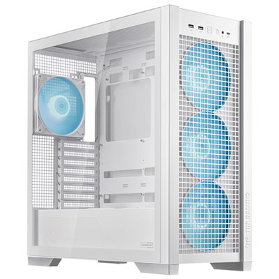 Boîtier D'ordinateur Mi-Tour Tuf Gaming Gt302 Argb Atx D'asus - Blanc