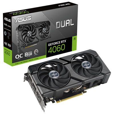 Image of ASUS Dual NVIDIA GeForce RTX 4060 EVO OC 8GB GDDR6 Video Card
