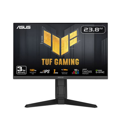 Boîte Ouverte - Moniteur De Jeu G-Sync Freesync Del Ips Hd Intégrale Gtg 1 Ms 180Hz De 23,8 Po Tuf D'asus (Vg249Ql3A)