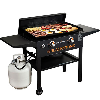 Image of Open Box - Blackstone 2-Burner 28   Griddle Cooking Station with Hard Cover - 34,000 BTU (1924)