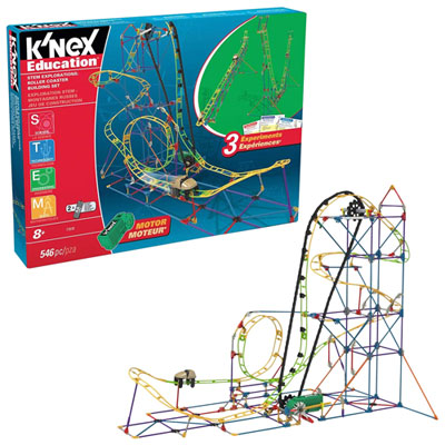 K’NEX Education STEM Explorations Roller Coaster Building Set - 546 Pieces (77078) I got this for free and my kids love it  building it and the rollercoaster  is so fast its so cool your kids will love building it I cant believe how cool this thing  is! 