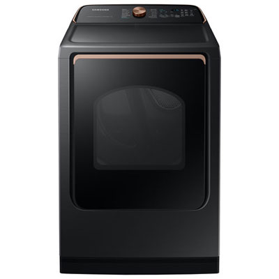 Open Box - Samsung 7.4 Cu. Ft. Electric Steam Dryer (DVE54CG7550VAC) - Black - Perfect Condition