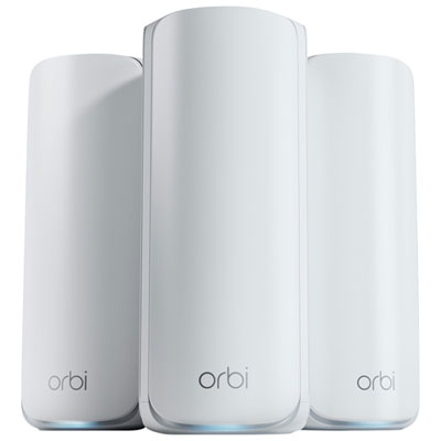 Image of NETGEAR Orbi 11Gbps Whole Home Mesh WiFi 7 Tri-band 770 Series System (RBE773-100CNS) - 3 Pack