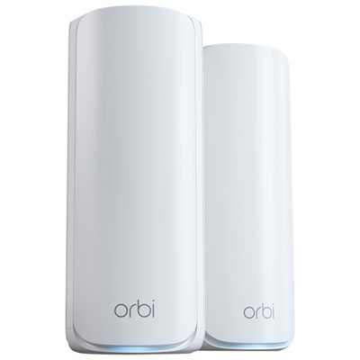 Image of NETGEAR Orbi 11Gbps Whole Home Mesh WiFi 7 Tri-band 770 Series System (RBE772-100CNS) - 2 Pack