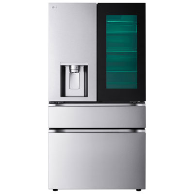 LG 36" 28.6 Cu. Ft. InstaView Standard-Depth MAX French Door Refrigerator with MyColor (LF29S8365S) - Stainless Lg refrigerator