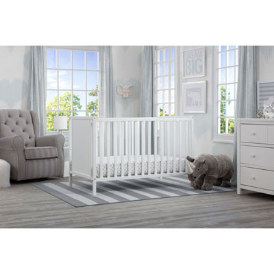 Open Box - Delta Children Kendrick 4-in-1 Convertible Crib - Bianca White