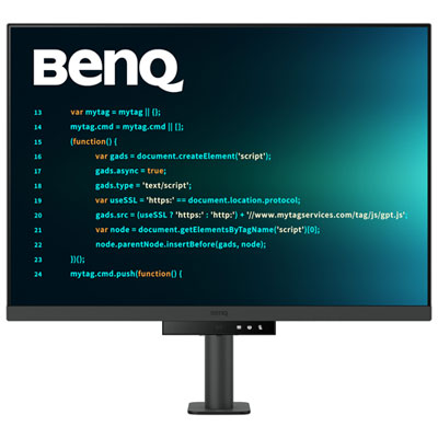 Moniteur Freesync Acl Ips Uhd 4K 60 Hz De 28,2 Po De Benq Avec Temps De Réponse De 5 Ms Et Bras Flexible (Rd280Ua) - Gris Métallique Best monitor for office and technical work
